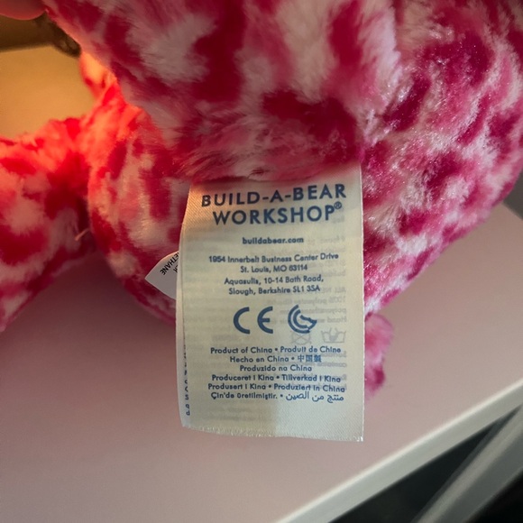 Build-A-Bear Pink Patterned Stuffed Animal - Picture 5 of 5